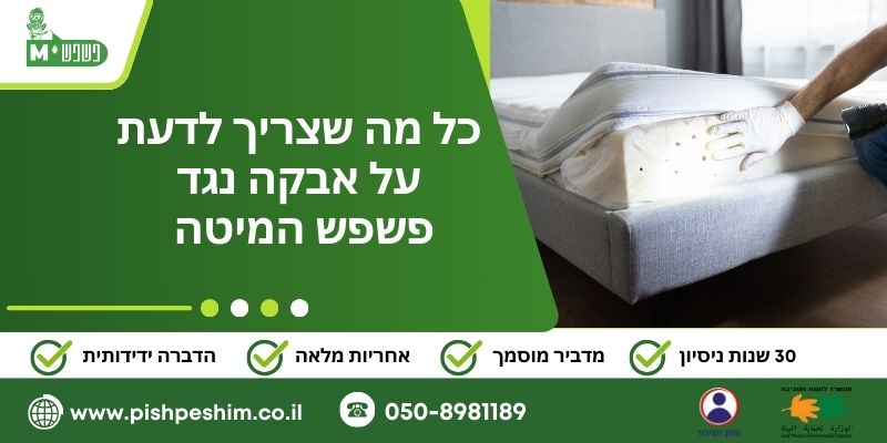 כל מה שצריך לדעת על אבקה נגד פשפש המיטה